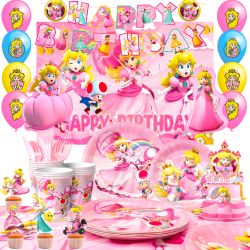114pcs Princess Peach Supplies 