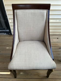 Upholstered Accent Chair with Wood Frame