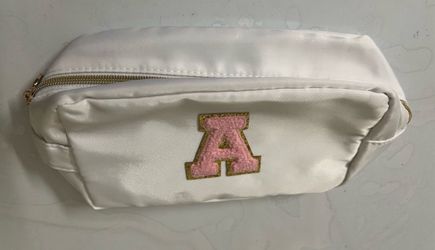 New White Zipper A Letter Bag