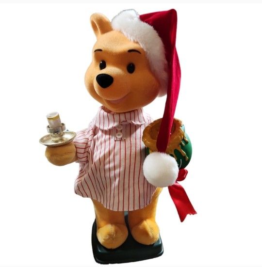 Vtg 90s Telco Disney Winnie the Pooh Animated Christmas Electric Candle Light