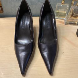 Steve Madden Leather Dark Brown Stiletto Shoes