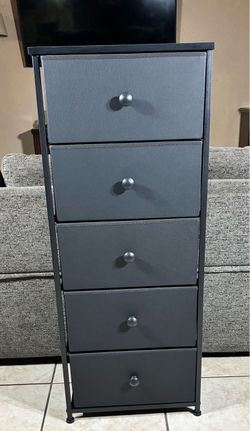 5  Drawer , Black ( Fabric ) Dresser