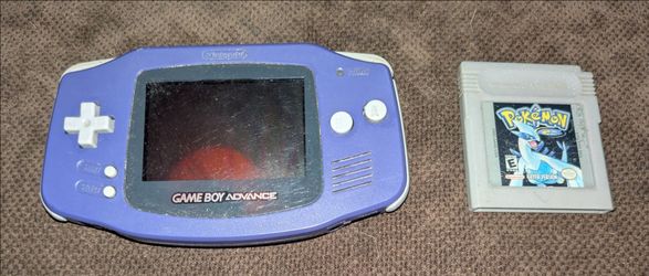 Nintendo Game Boy Advance Indigo with Pokémon Silver
