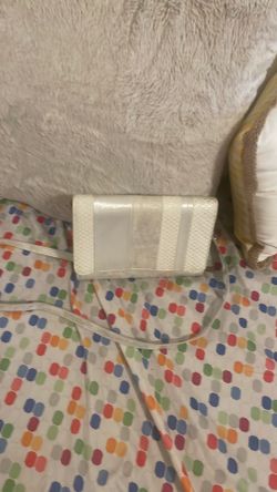White silver crossbody bag