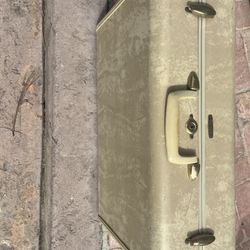 Vintage Cream Marble Samsonite Suitcase