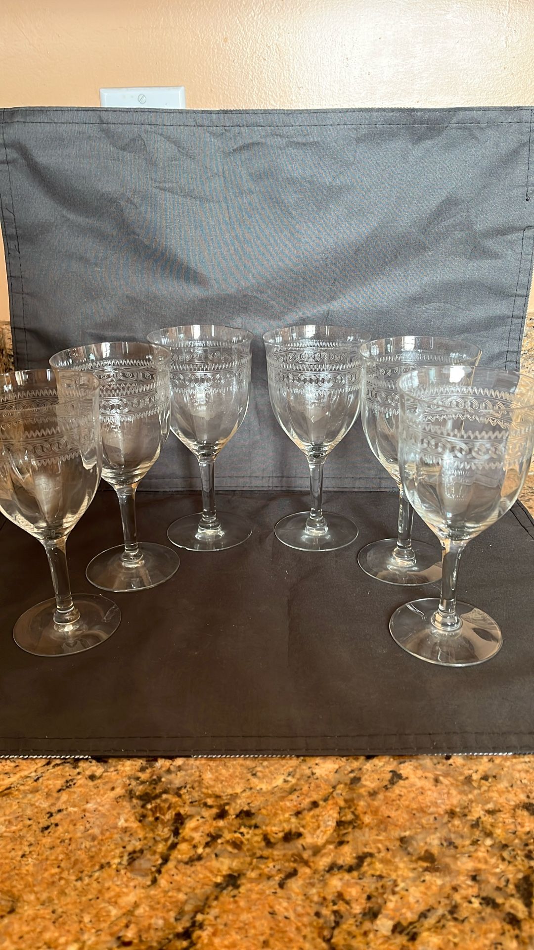Set Of 6 Crystal Goblets