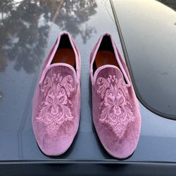 Tallia Men's Pink and Purple Loafers