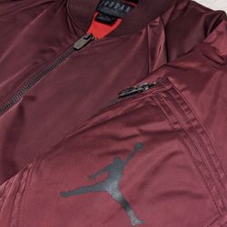 Jordan Brand 23 Engineered Bomber Jacket For men (Size M/L) Bordeaux Down Jacket 