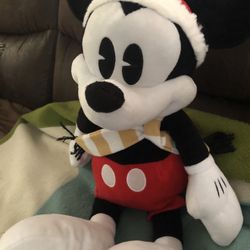 Disney Mickey Mouse Christmas Santa Claus Plush 20" Just Play toy
