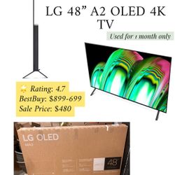 LG 48” A2 OLED 4K TV -$430