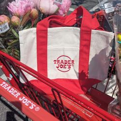 Trader Joe's Red Mini Tote Bag 