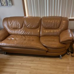 3 Set Leather Couches 