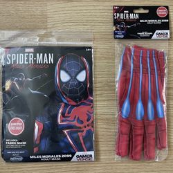 Marvel Spider-Man Miles Morales 2099 Adult Halloween Mask Gloves