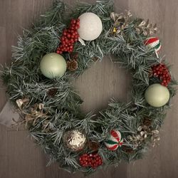 Handmade Christmas Wreath With Lights 