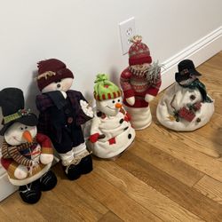 VTG Collection Of 5 Snowman All For $20