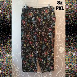 WOMENS TROPICAL CABANA GRAPHIC CAPRIS SIZE PXL
