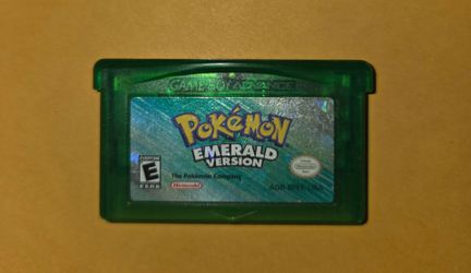 Pokémon Emerald Version for Gameboy Advance.
