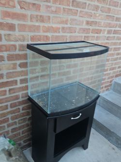 Bow Front Glass Aquarium Fish Tank