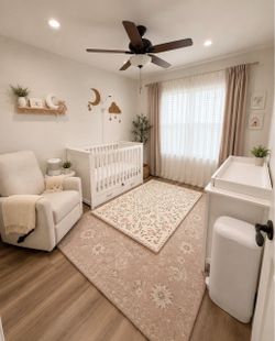 Pottery Barn pink rug