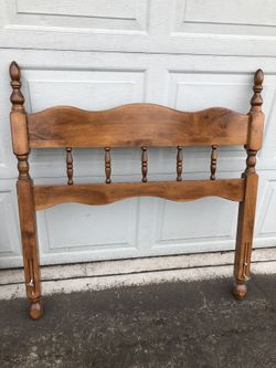 Solid wood twin head board