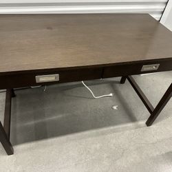 Crate and Barrel Chocolate Brown Desk