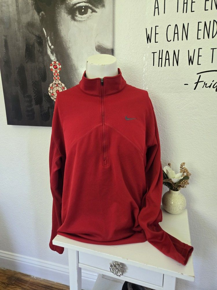 Nike Dri-Fit Crimson Half-Zip Sweatshirt Size XXL