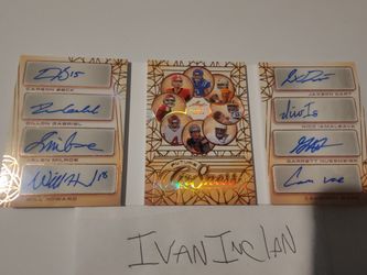 2024 Leaf Trinity Future Gr8ness Booklet Auto /25 Cam Ward Jaxson Dart Milroe