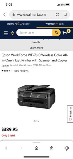 WIDE FORMAT EPSON workforce 7610 WIFI printer scanner copier