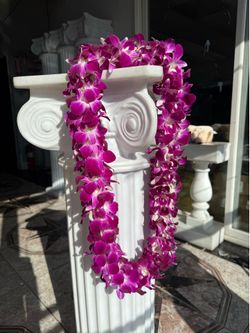 Double orchid graduation lei