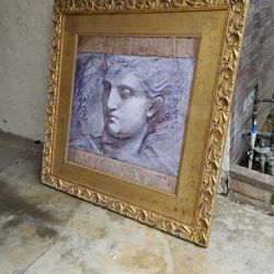 Ferdinand by R.Franklin in massive 60x60 baroque wood frame 

Ridiculously massive framed picture!
Gaudy or classical,you decide.
Looks great in small