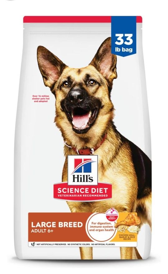 Hill's Science Diet - Senior Adult 6+ - Chicken, Barley, & Rice- Dry Dog Food - 33lbs Bag