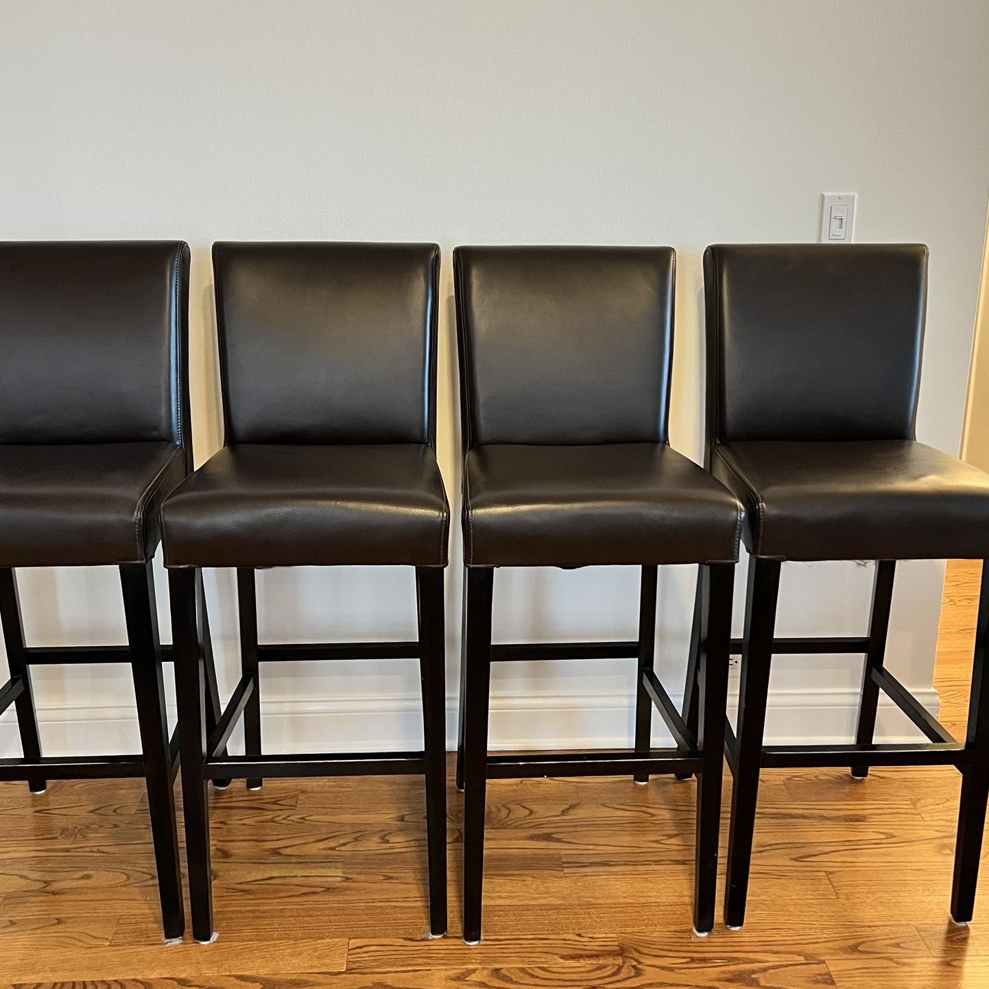 Crate And Barrel Leather Bar Stools 