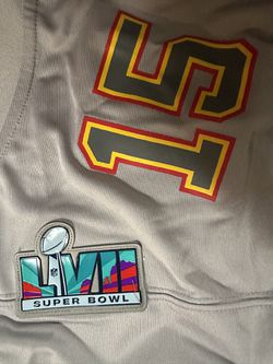 Nike NFL Kansas City Chiefs Super Bowl LVII Atmosphere (Patrick Mahomes) Men's Fashion Football Jersey - Grey 3XL