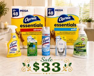 🛒 Charmin, Lysol,  Febreze Household Essentials Bundle – Great Value! 🧻✨