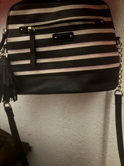 Black and white purse