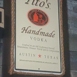 Tito's Wooden Sign 