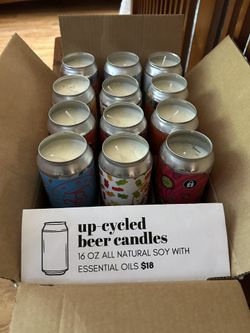 Up cycled Beer Can Candles