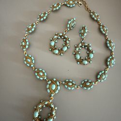 HEIDIK9 Women’s vintage blue turquoise jewelry set