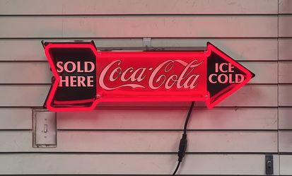 Coca Cola Arrow Neon Sign