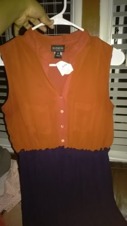 Burgundy and Navy Dress