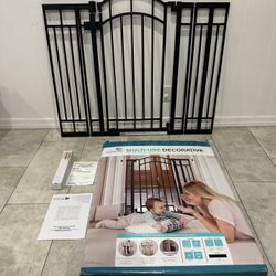 Extra Tall & Wide Pet Gate / Baby Gate - Fits Openings 28.5” - 48”