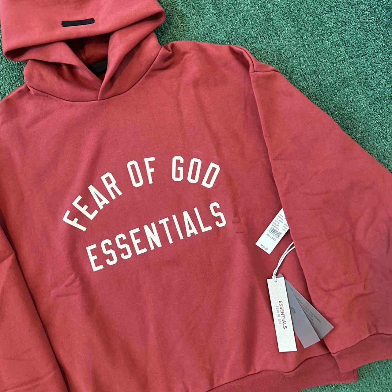 Fear of God Hoodie Men’s Burgundy and Red Size Medium Authentic Drop