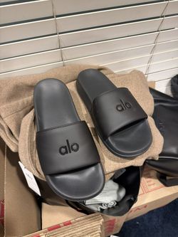 Alo Slides Men Size 10 Black