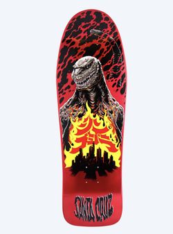 SANTA CRUZ SHIN GODZILLA KNOX FIREPIT SKATEBOARD DECK 