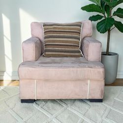 Oversized Plush Lounge Chair with Pillow