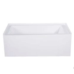 54” Acrylic Soaking Tub With Left Drain Placement 