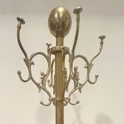 **L@@K @ Vintage Ornate Italian Brass Coat Rack** RARE Very Good Condition**