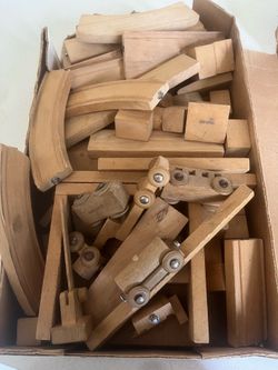 Vintage Wooden Train Set
