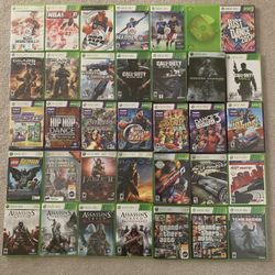 Huge Xbox 360 Game Lot – 36 Games – Sealed, COD, GTA, Kinect