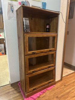 Barrister-Style Bookcase – 60″H x 28.75″L x 13.5″D